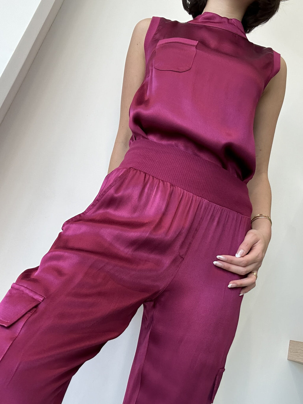 SET SATIN BURGUNDY