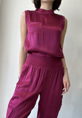 SET SATIN BURGUNDY