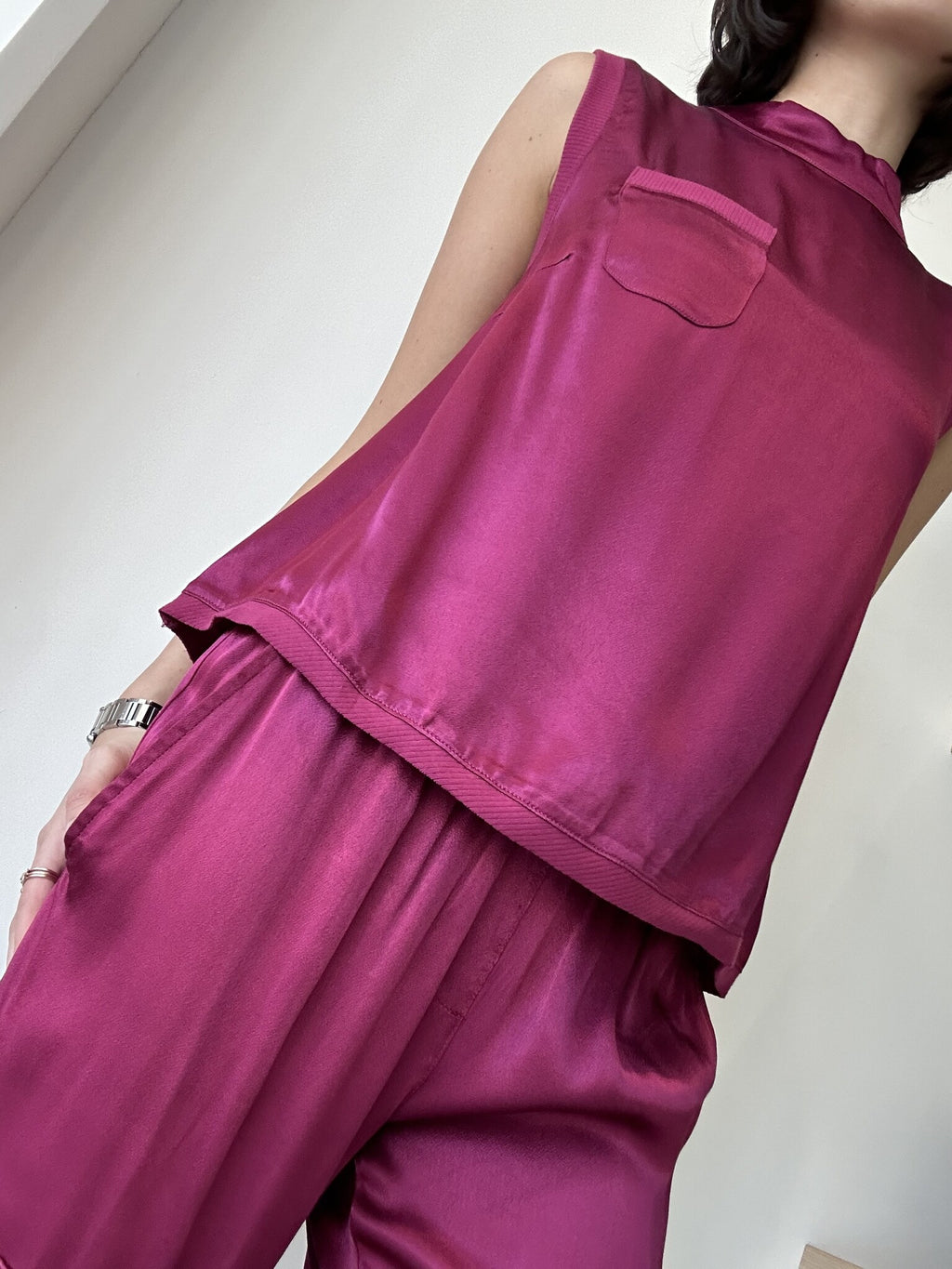 SET SATIN BURGUNDY