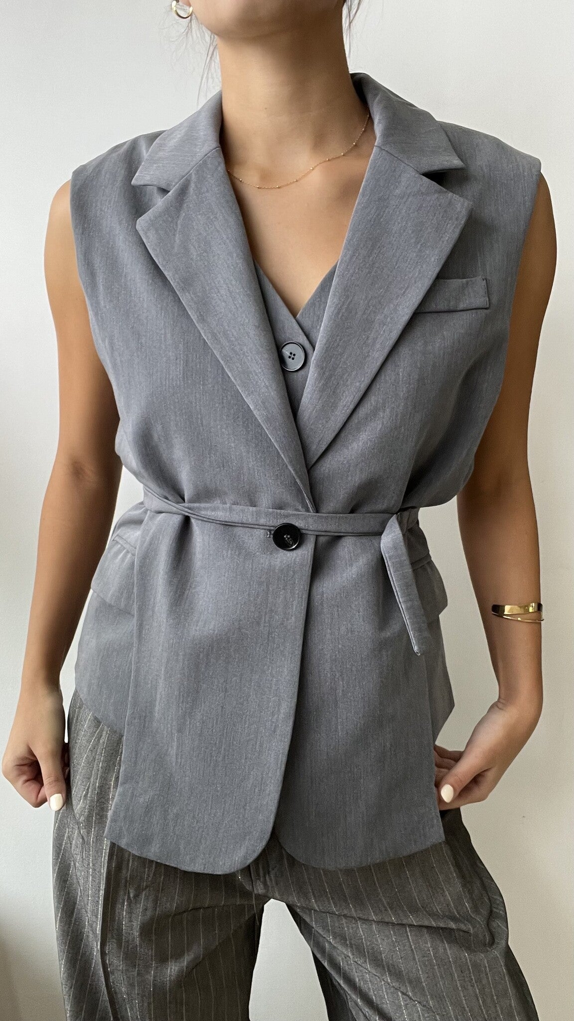 DOUBLE CHARCOAL VEST