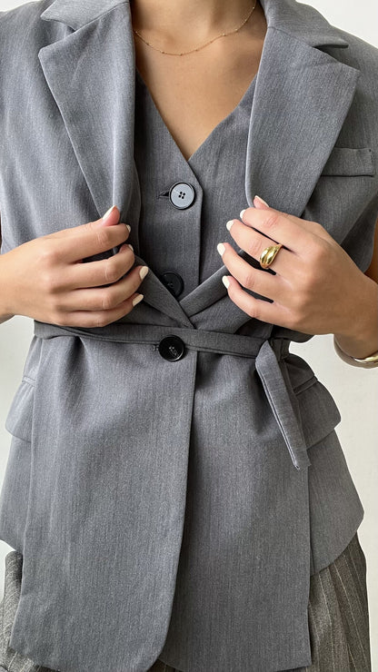 DOUBLE CHARCOAL VEST