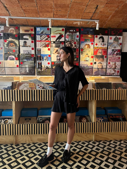 SET SHORT CAMISA NEGRO