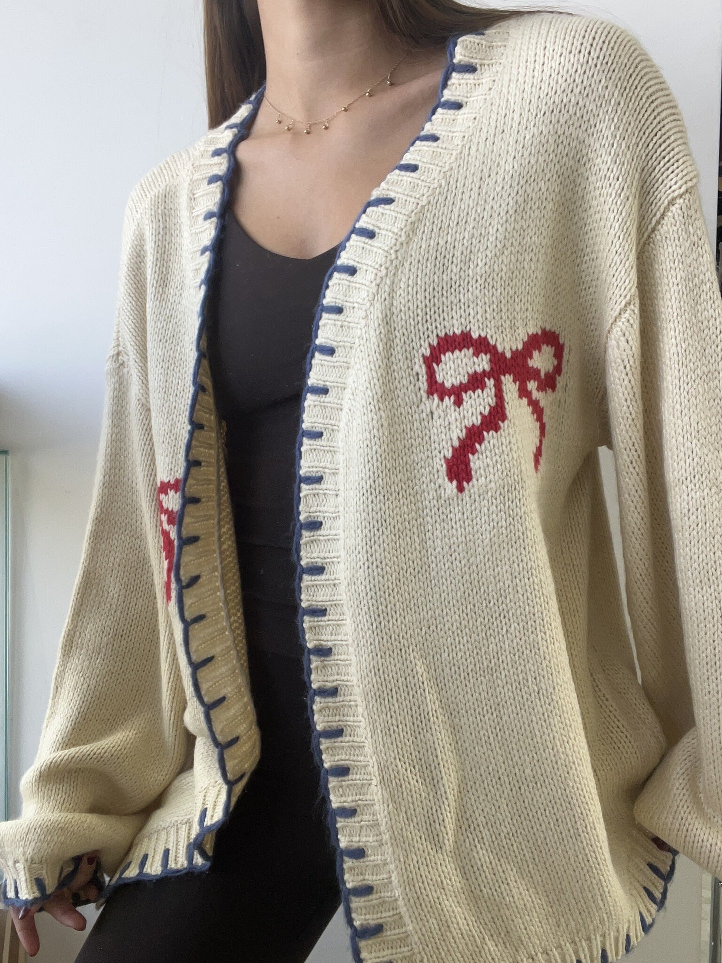 RIBBON BOW CARDIGAN