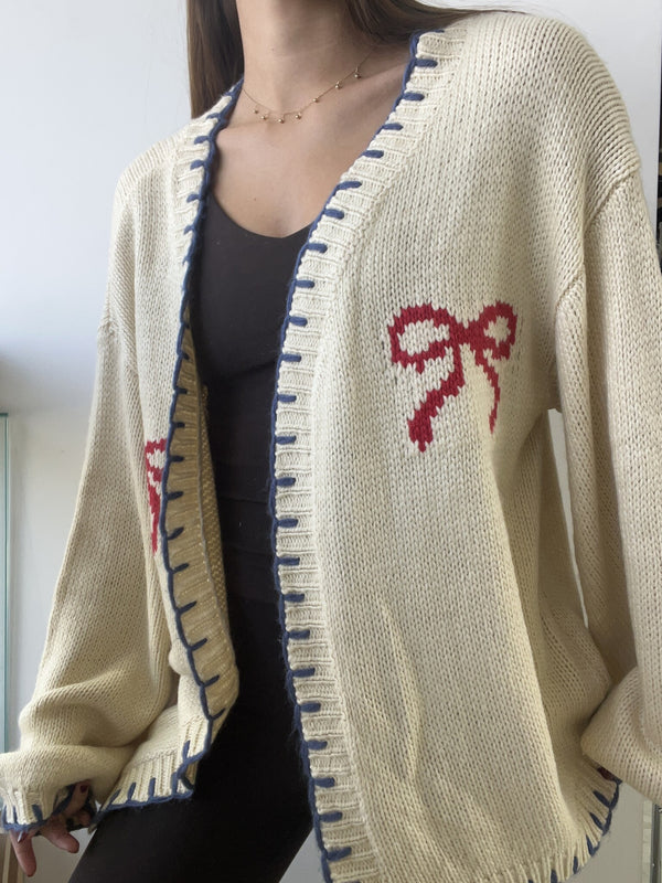 RIBBON BOW CARDIGAN