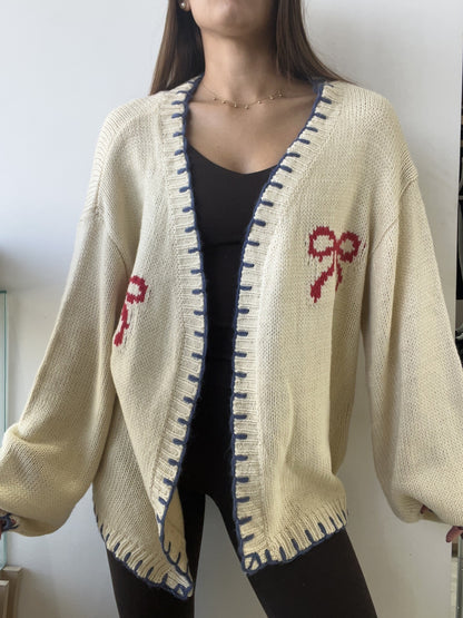 RIBBON BOW CARDIGAN