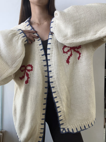 RIBBON BOW CARDIGAN