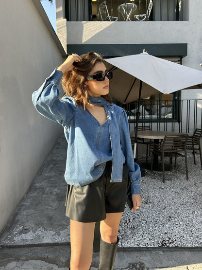 BLUSA DARK DENIM F