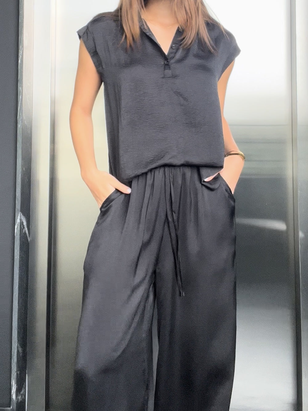 SET PANT CAMISA NEGRO