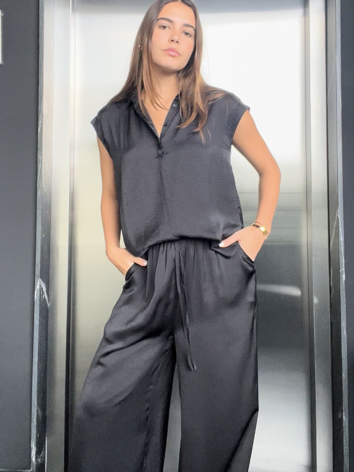 SET PANT CAMISA NEGRO