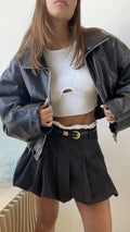 GRAY BALLON SKIRT