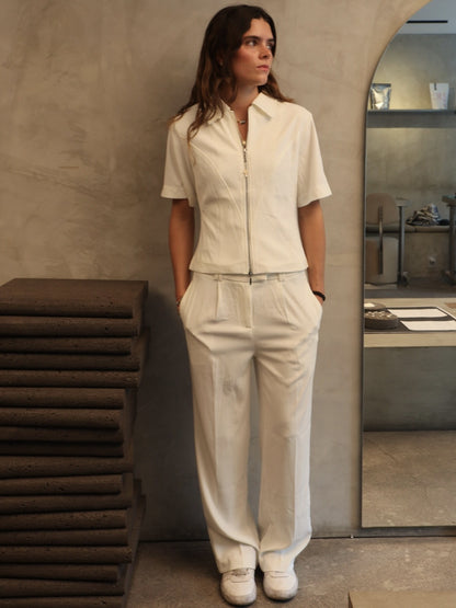 WHITE ZIPPER SET
