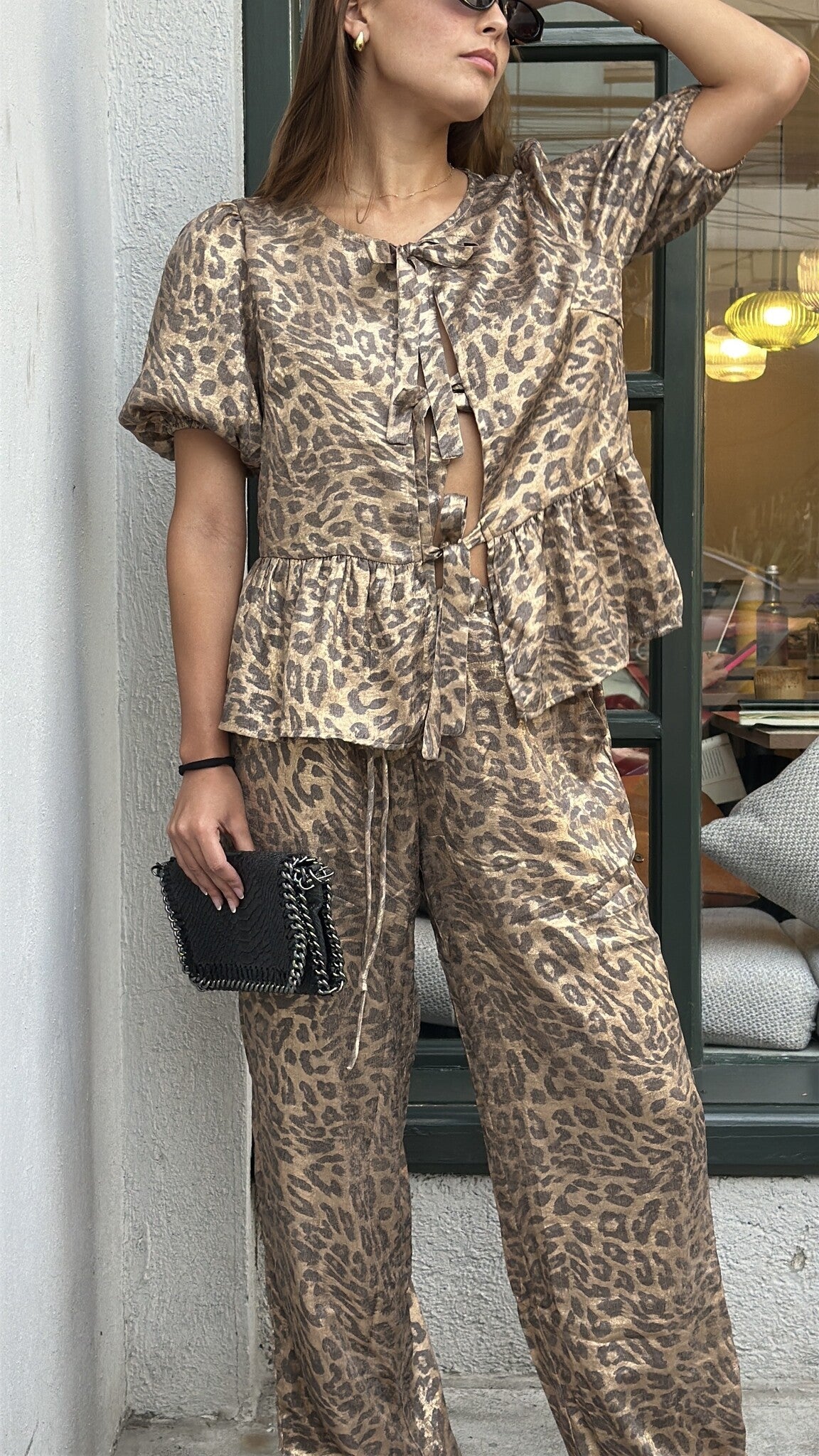 BROWN BOW LEOPARD SET