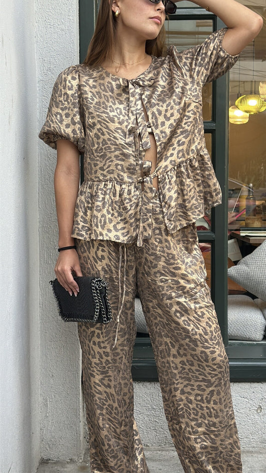 BROWN BOW LEOPARD SET
