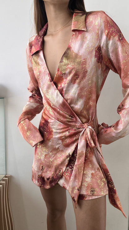 RED MULTI MINI DRESS