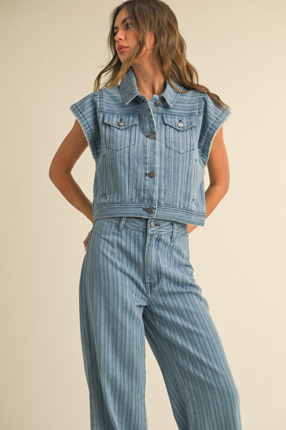 SET DENIM RUFFLE