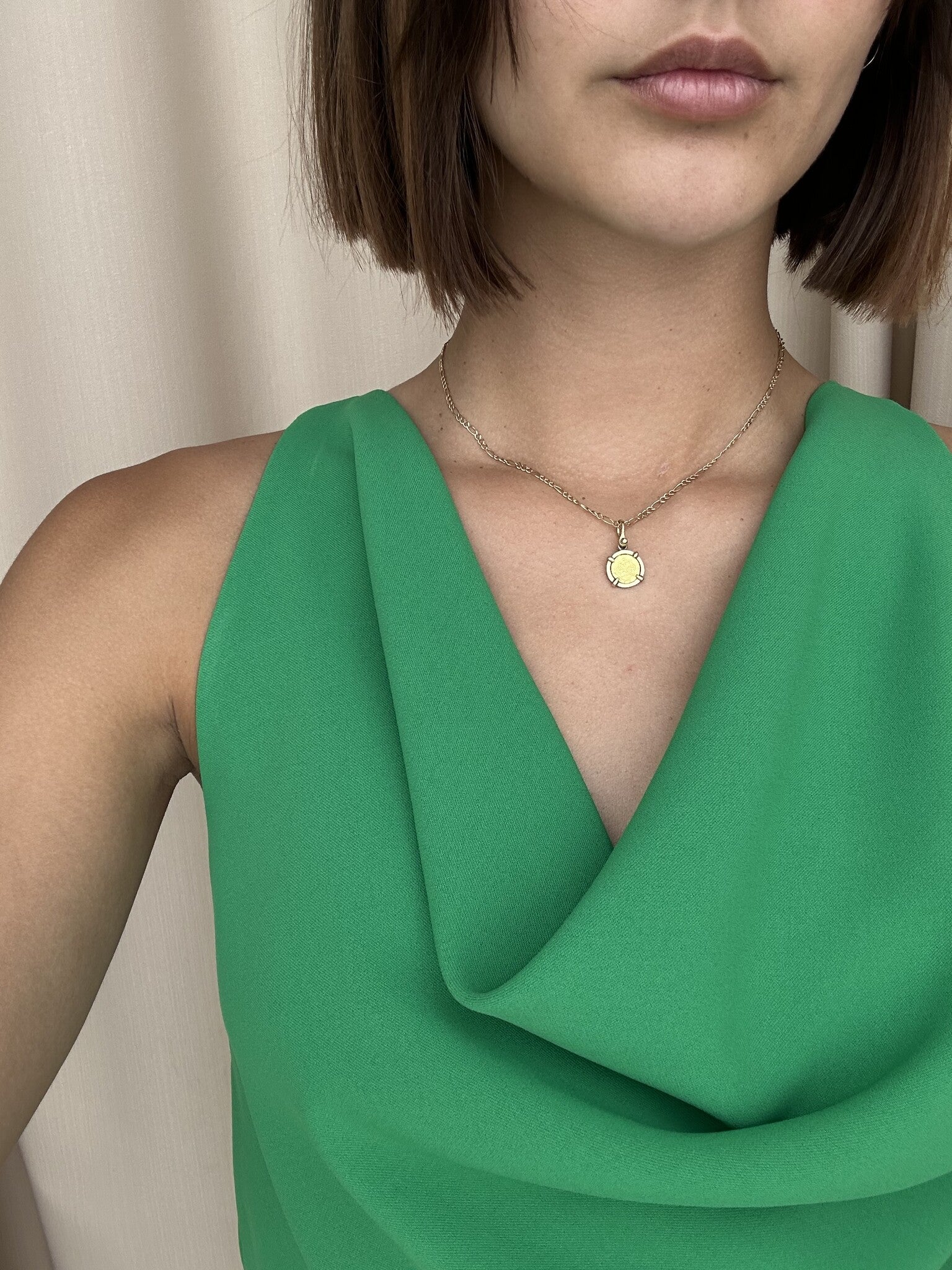 TOP VERDE SATIN