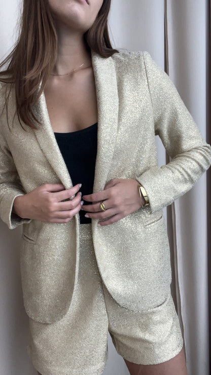 SET METALICO BLAZER DORADO