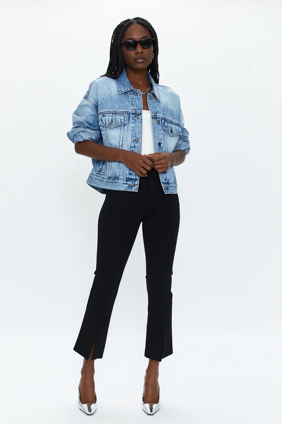 PANTALON NEGRO ABERTURA FRENTE