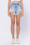 SHORT CRISS CROSS ROTO NEGRO