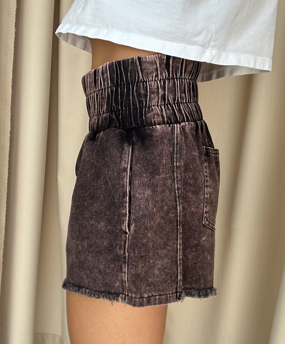 SHORT ALGODÓN MEZCLILLA NEGRO