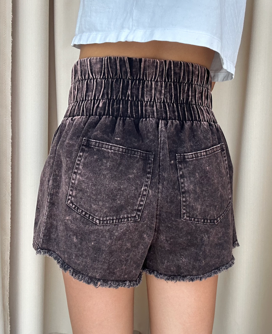 SHORT ALGODÓN MEZCLILLA NEGRO