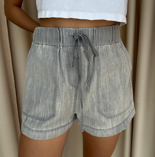 SHORT RAYON GRIS