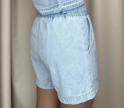 SHORT DENIM AGUJETA