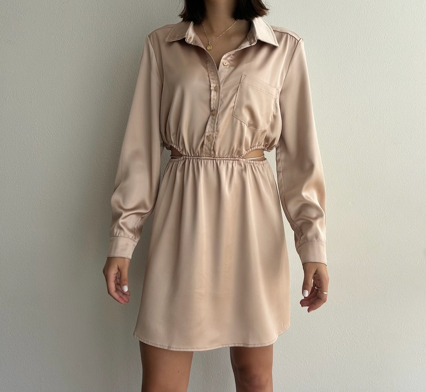 VESTIDO CAMISA SATIN