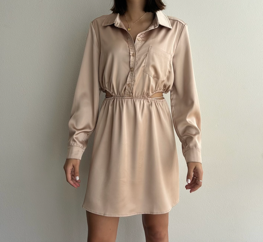 VESTIDO CAMISA SATIN