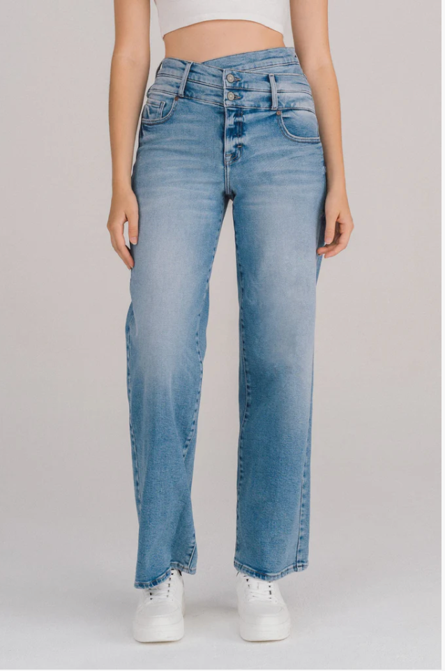 CRISS CROSS MEDIUM BLUE JEANS