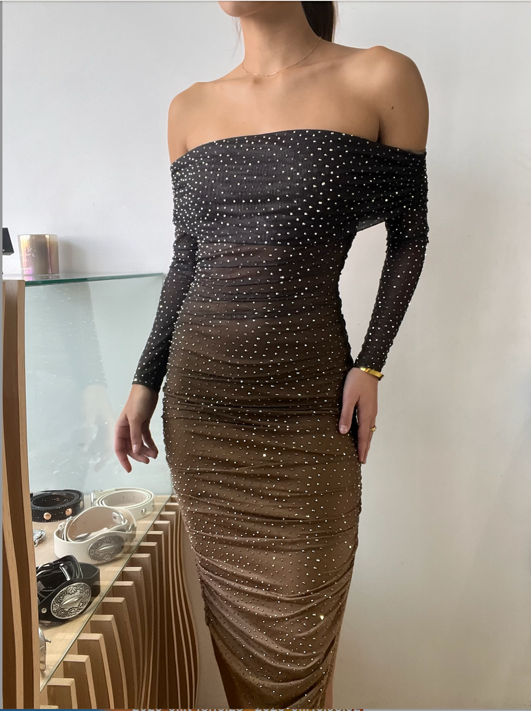 MIDI MOCHA DRESS