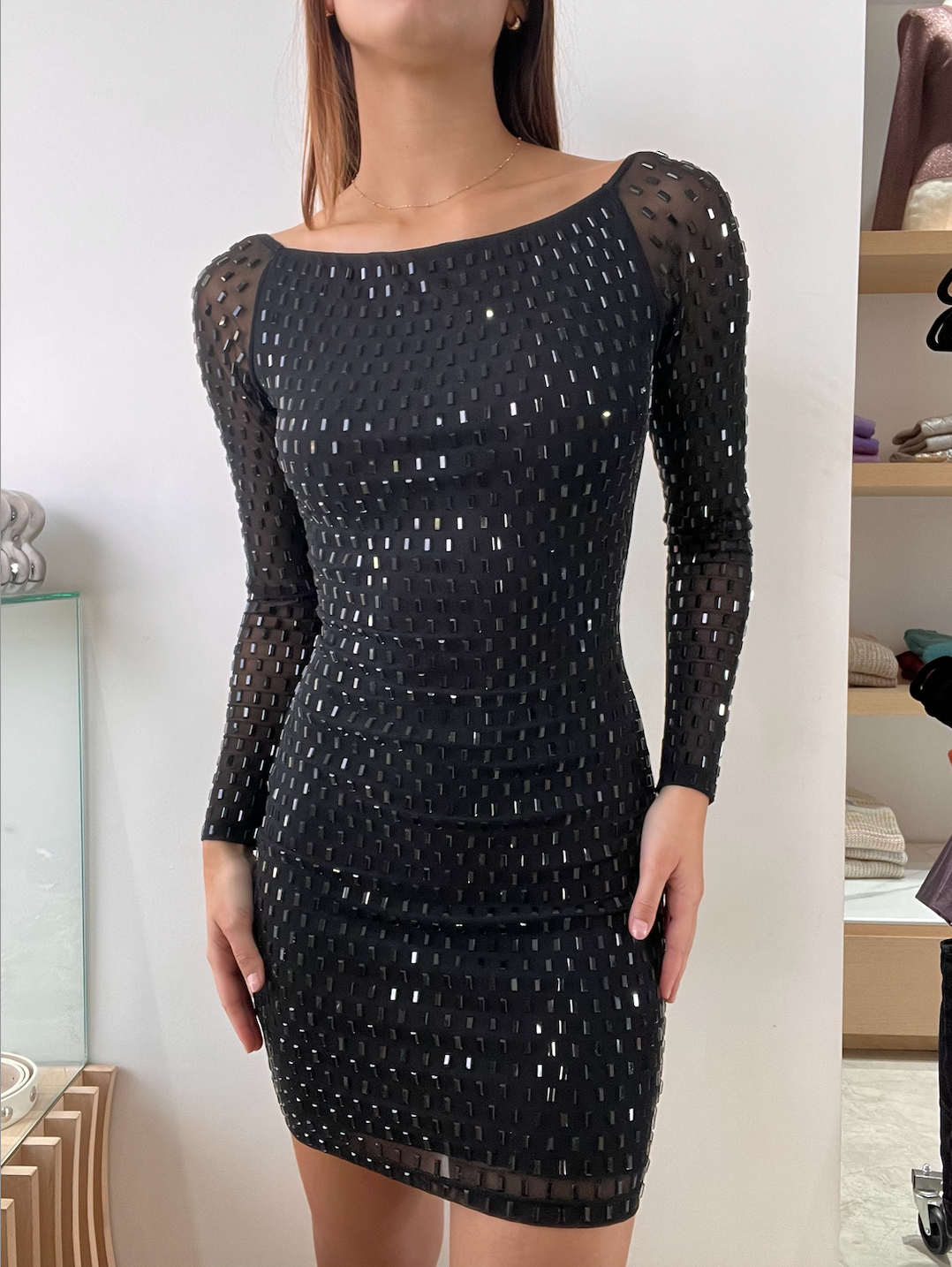 RINE BLACK MINI DRESS