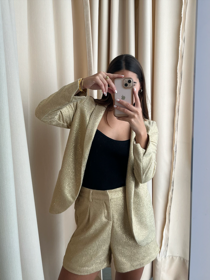 SET METALICO BLAZER DORADO
