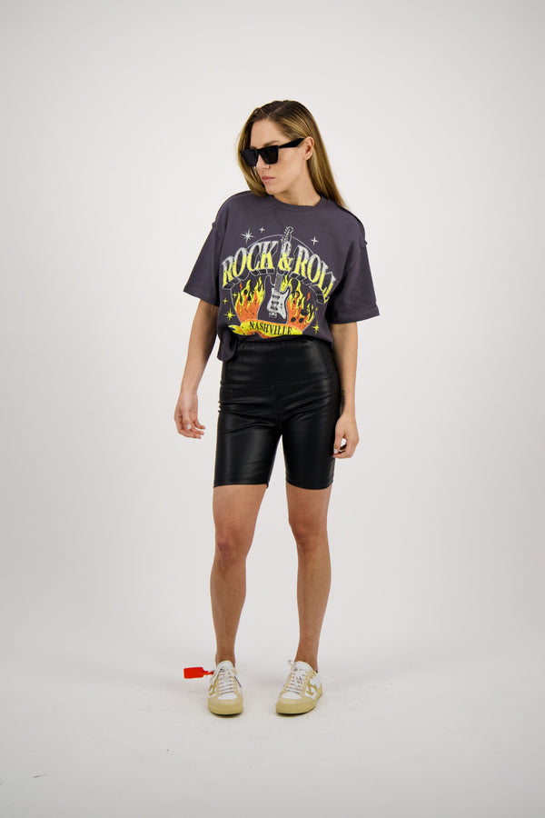 T SHIRT CROPPED NASHVILLE GRIS
