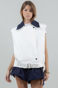 CHALECO WHITE NAVY