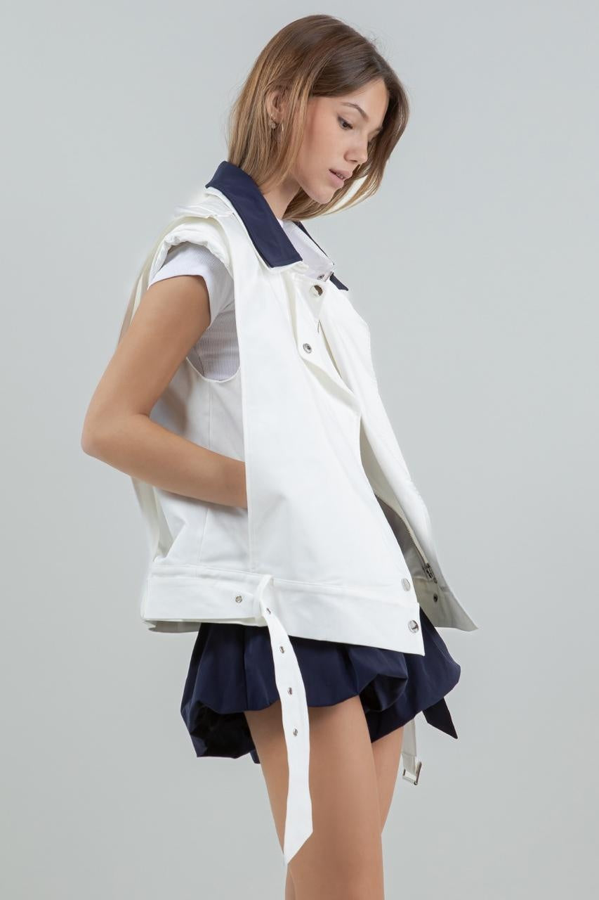 CHALECO WHITE NAVY